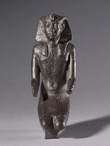 Statuette of Kneeling King, 304-30 BC. Creator: Unknown