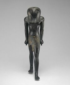 Statuette of Re-Horakhty, Egypt, Third Intermediate Period-Late Period,... (abt 1069-525 BCE). Creator: Unknown