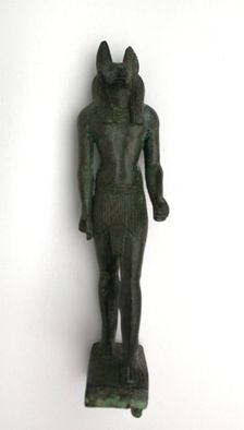 Statuette of the God Anubis, Egypt, Third Intermediate-Late Periods, Dynasties 21-31... Creator: Unknown