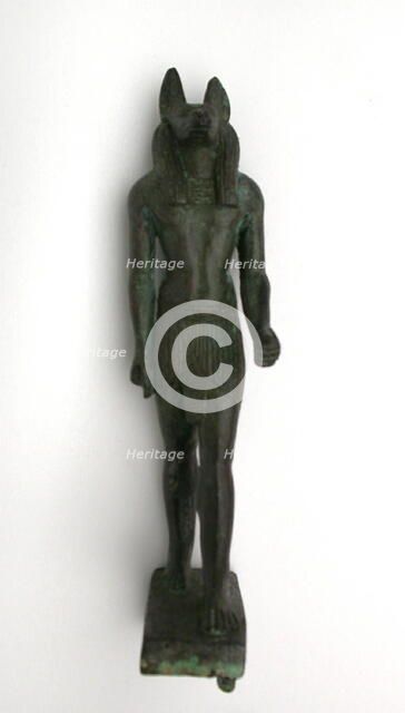 Statuette of the God Anubis, Egypt, Third Intermediate-Late Periods, Dynasties 21-31... Creator: Unknown.
