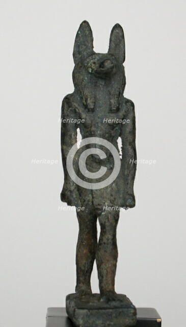 Statuette of the God Anubis, Egypt, Third Intermediate Period-Late Period, Dynasty 21-31... Creator: Unknown.