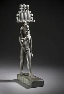 Statuette of the God Khonsu the Child, 712-332 B.C.. Creator: Unknown