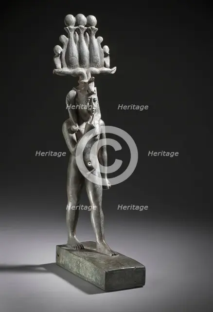 Statuette of the God Khonsu the Child, 712-332 B.C.. Creator: Unknown.