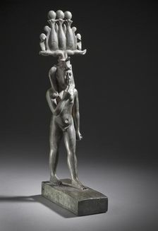 Statuette of the God Khonsu the Child, 712-332 B.C.. Creator: Unknown