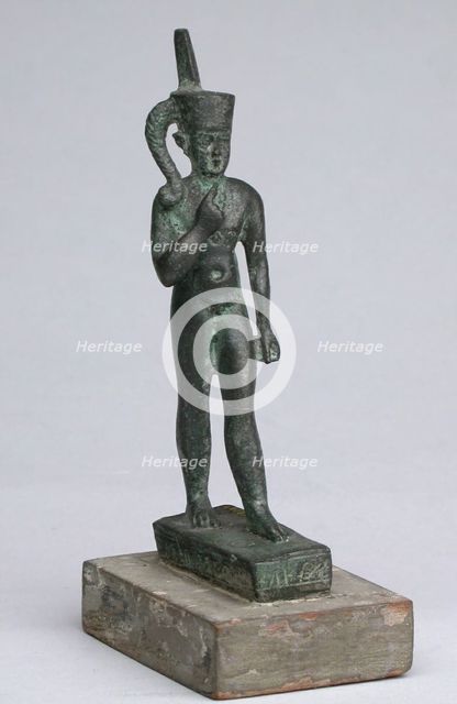Statuette of the God Harpocrates, Egypt, Late Period-Ptolemaic Period (664-30 BCE). Creator: Unknown.