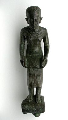 Statuette of the God Imhotep, Egypt, Third Intermediate Period-Late Period, Dynasties 25-26... Creator: Unknown