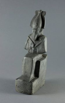 Statuette of the God Osiris Seated, Egypt, Late Period, Dynasty 26-31 (664-332 BCE). Creator: Unknown