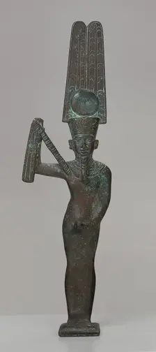 Statuette of the God Min, Egypt, Late Period, Dynasties 26-31 (664-332 BCE). Creator: Unknown