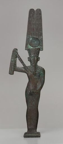 Statuette of the God Min, Egypt, Late Period, Dynasties 26-31 (664-332 BCE). Creator: Unknown