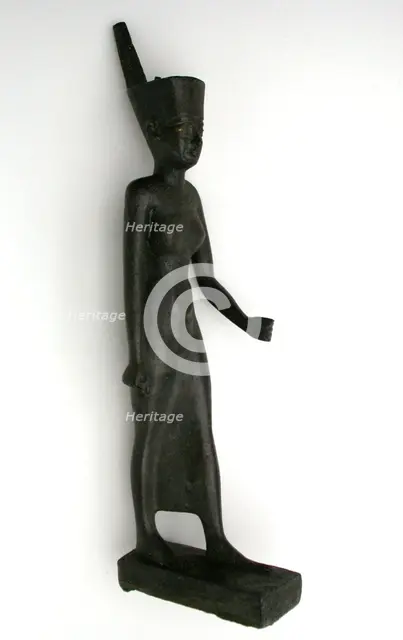 Statuette of the Goddess Neith, Egypt, Late Period, Dynasty 26 (664-525 BCE). Creator: Unknown.