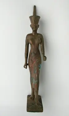 Statuette of the Goddess Neith, Egypt, Third Intermediate-Late Period, Dynasty 22-30 (abt 945-332 BC Creator: Unknown