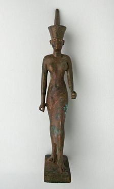 Statuette of the Goddess Neith, Egypt, Third Intermediate-Late Period, Dynasty 22-30 (abt 945-332 BC Creator: Unknown