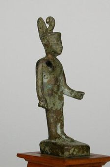 Statuette of the Goddess Neith, Egypt, Third Intermediate Period, Dynasty 21-25 (abt 1069-664 BCE). Creator: Unknown