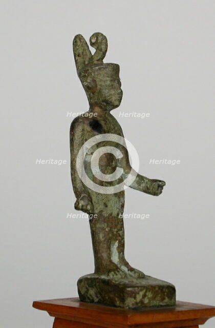 Statuette of the Goddess Neith, Egypt, Third Intermediate Period, Dynasty 21-25 (abt 1069-664 BCE). Creator: Unknown.