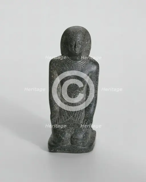 Statuette of Wesir-nakht, Egypt, Late Period, Dynasty 31 (about 342-332 BCE). Creator: Unknown.