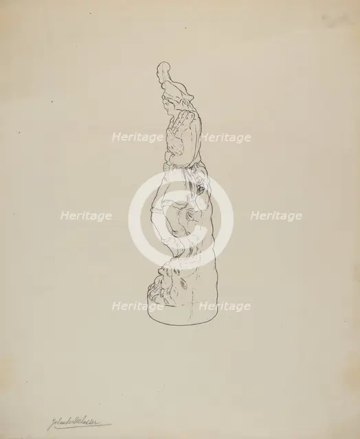 Statuette, c. 1937. Creator: Yolande Delasser.