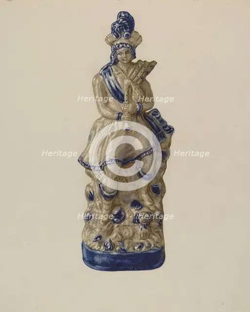Statuette, c. 1939. Creator: Yolande Delasser.