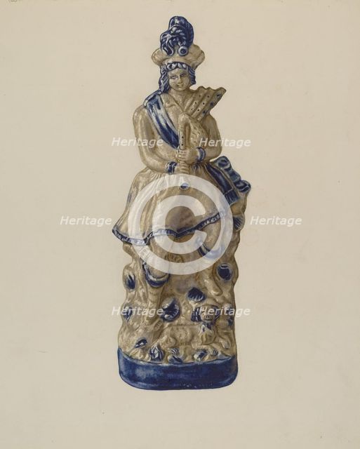 Statuette, c. 1939. Creator: Yolande Delasser.