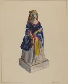 Statuette (Queen Victoria), c. 1936. Creator: Mina Lowry