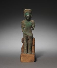Statuette: Seated Amen-Ra, 715-525 BC. Creator: Unknown