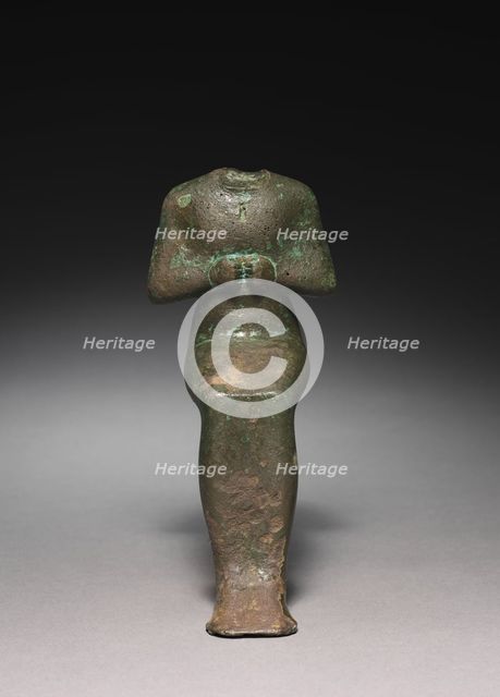 Statuette: Seated Mummiform Deity, 664-525 BC. Creator: Unknown.