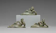 Statuettes of Three Banqueters, 550-525 BC. Creator: Unknown