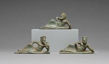 Statuettes of Three Banqueters, 550-525 BC. Creator: Unknown