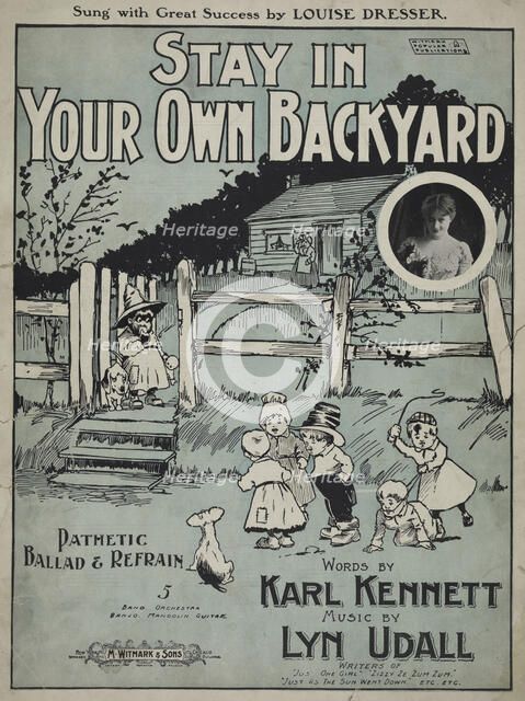 'Stay in your own backyard', 1899. Creator: Unknown.