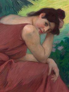 Stay of peace and joy: meditation, 1899. Creator: Victor Emile Prouve