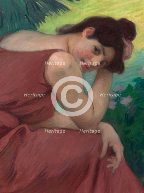 Stay of peace and joy: meditation, 1899. Creator: Victor Emile Prouve.