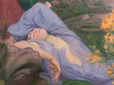 Stay of peace and joy: meditation, 1899. Creator: Victor Emile Prouve