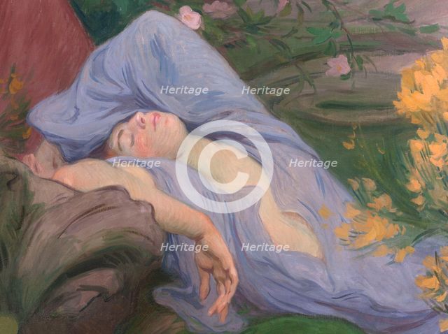 Stay of peace and joy: meditation, 1899. Creator: Victor Emile Prouve.