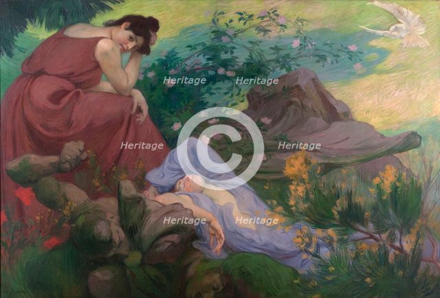 Stay of peace and joy: meditation, 1899. Creator: Victor Emile Prouve.