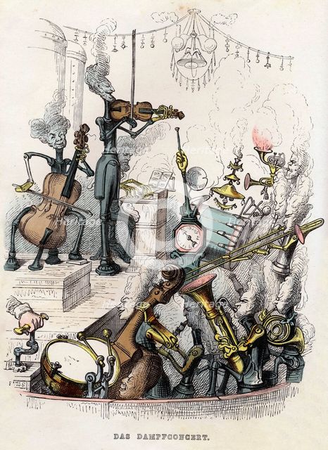 Steam Concert, 1844.  Creator: Grandville, Jean-Jacques (1803-1847).