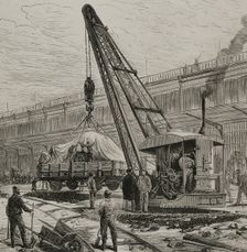 Steam crane, International Exposition, Paris, France, 1878. Creator: Unknown