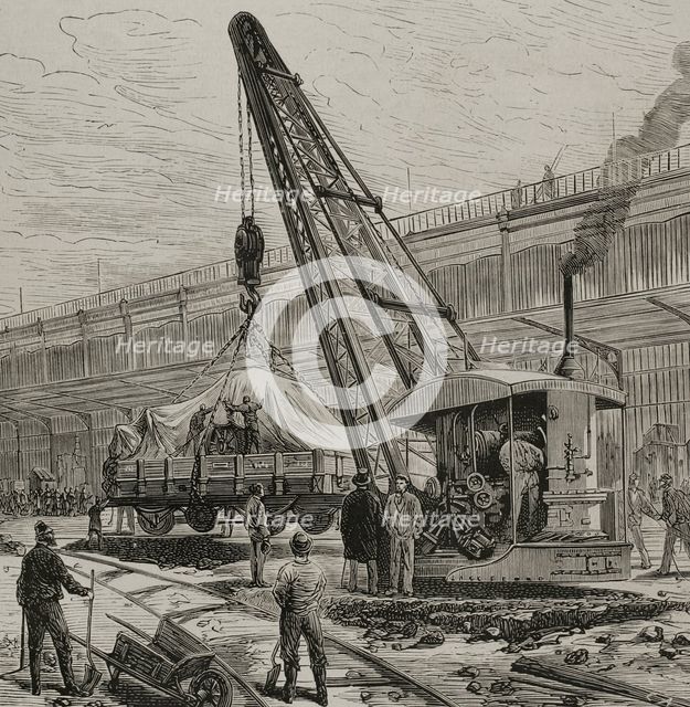 Steam crane, International Exposition, Paris, France, 1878. Creator: Unknown.