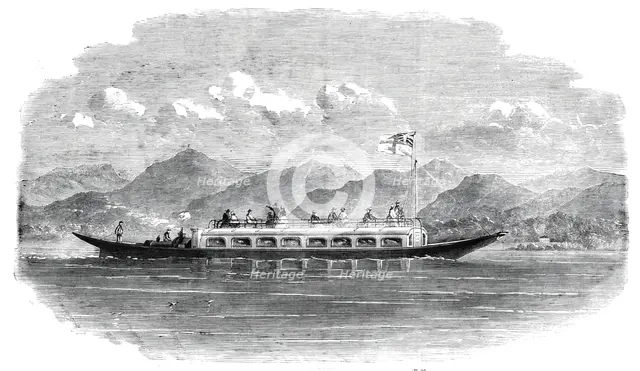 Steam-gondola for Coniston Lake, Lancashire, 1860. Creator: Unknown.