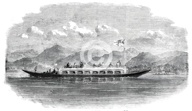 Steam-gondola for Coniston Lake, Lancashire, 1860. Creator: Unknown.