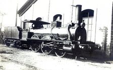 Steam engine number 1 built by Paren Schaken & Co. of Paris, systema of outer cylinders with two …