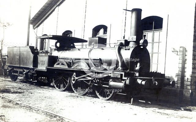 Steam engine number 1 built by Paren Schaken & Co. of Paris, systema of outer cylinders with two …