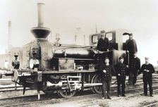 Steam engine no 9, Landskrona, Sweden, 1902. Creator: Unknown