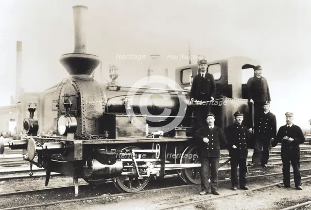 Steam engine no 9, Landskrona, Sweden, 1902. Creator: Unknown.