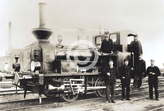 Steam engine no 9, Landskrona, Sweden, 1902. Creator: Unknown.