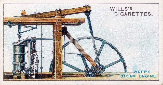 Steam engine by James Watt, 1915. Creator: Anon.