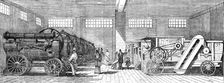 Steam-engines and Thrashing-machines, at the Smithfield Club Show, 1854. Creator: Unknown