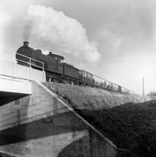 Steam loco no 65794 hauling coal from Lynemouth Colliery, Northumberland, 1963. Artist: Michael Walters