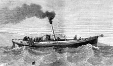 Steam-launch for the cable-ship Faraday, 1874. Creator: Unknown