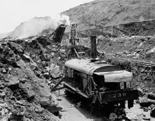 Steam shovels, Panama Canal, c.(between 1905 and 1914). Creator: Unknown