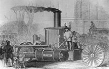 Steam powered fire engine, New York City, USA, 1858