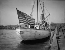 Steam pilot boat at dock, between 1900 and 1905. Creator: Unknown